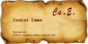 Csatai Emma névjegykártya